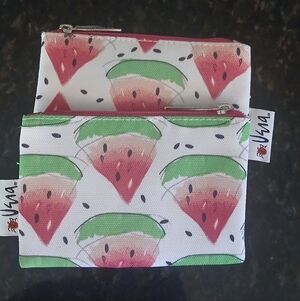 Watermelon Print Zipper Pouches
